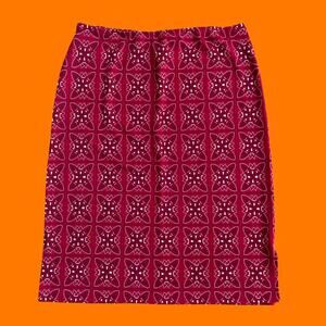 90's vintage red bandana paisley bodycon y2k mini skirt LARGE finesse